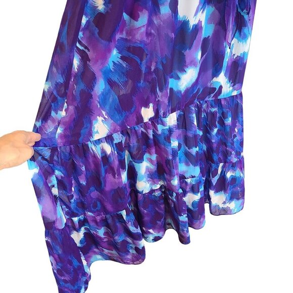 Bisou Bisou Tiered Maxi Dress Womens 6 Wedding Guest Vacation Resortwear Easter - Picture 7 of 12